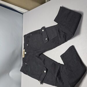 Denim and rivets mens black cargo skinny jeans size 34